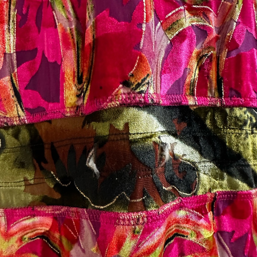 Vintage Custo Barcelona Velvet Burnout Tunic Top Y2K Boho Psychedelic Streetwear - Picture 4 of 15